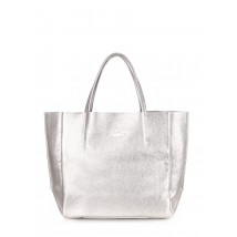 Жіноча шкіряна сумка POOLPARTY Soho срібна