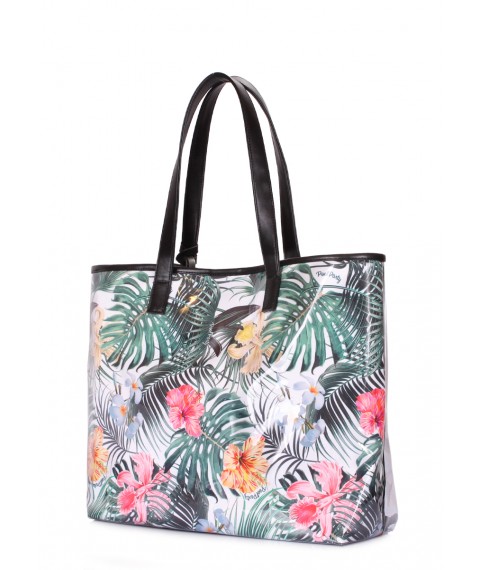 Летняя женская сумка POOLPARTY Resort с тропическим принтом