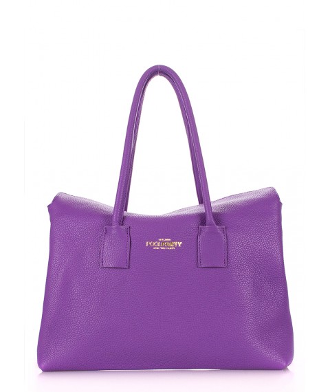 Женская кожаная сумка POOLPARTY Sense фиолетовая