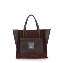 Женская кожаная сумка POOLPARTY Soho коричневая