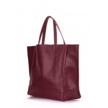 Женская кожаная сумка POOLPARTY Soho бордовая