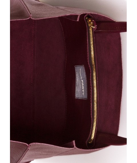 Женская кожаная сумка POOLPARTY Soho бордовая