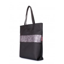 Жіноча сумка із штучної шкіри POOLPARTY Sparkle чорна