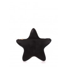 Шкіряна косметичка-клатч POOLPARTY STAR чорна