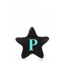 Кожаная косметичка-клатч POOLPARTY STAR черная