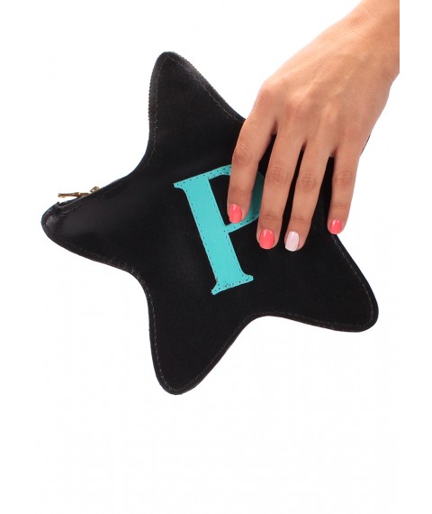 Leather cosmetic bag POOLPARTY STAR