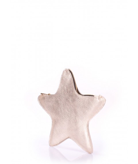 Шкіряна косметичка-клатч POOLPARTY STAR золота