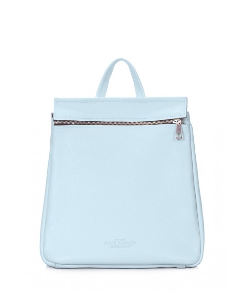 POOLPARTY Venice blue leather backpack