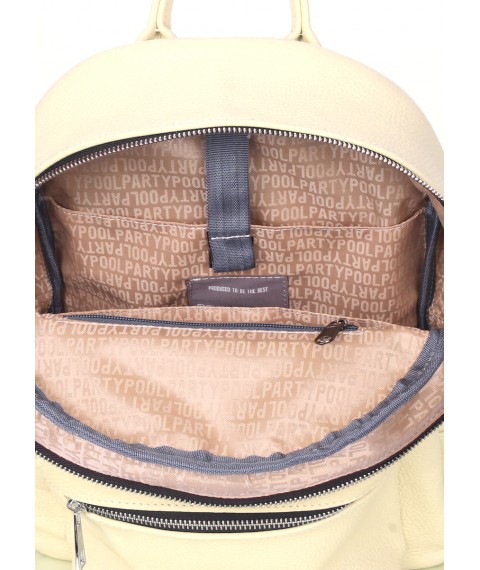 Рюкзак жіночий шкіряний  POOLPARTY Xs жовтий