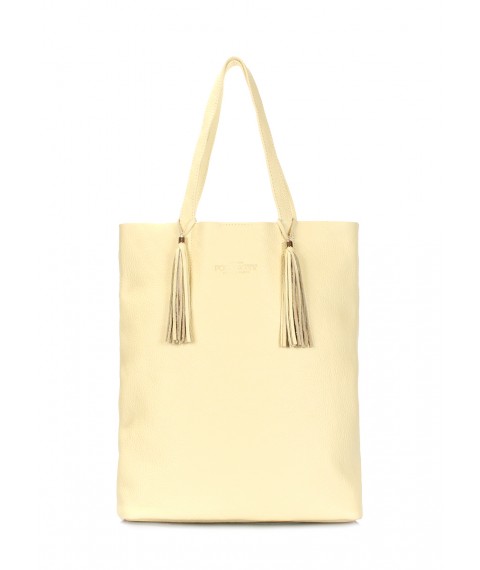 Yellow leather bag POOLPARTY Angel