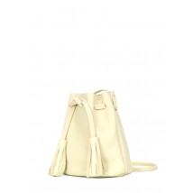 Bucket Yellow Leather Drawstring Pouch