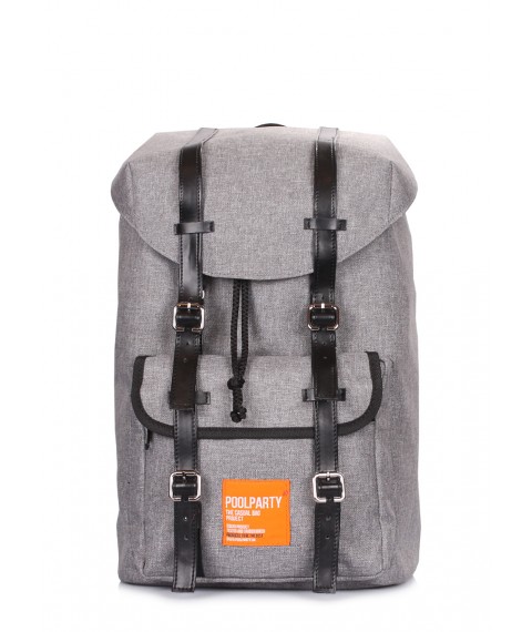 Gray Hipster Straps Backpack