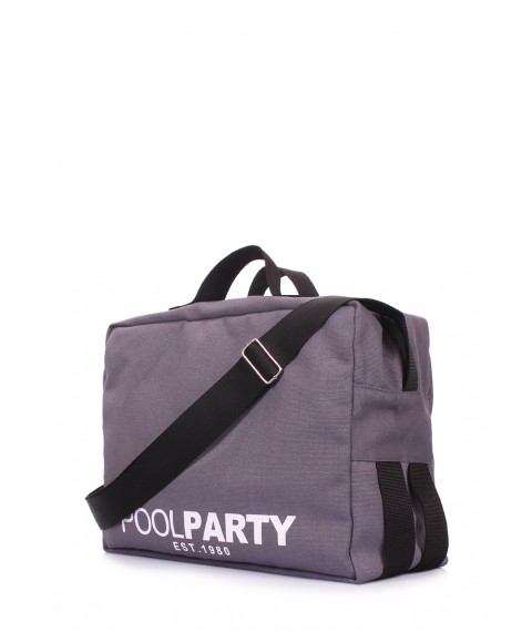 Коттоновая сумка POOLPARTY с ремнем на плечо