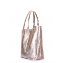 POOLPARTY Podium Gold Leather Bag