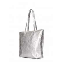 Серебряная кожаная сумка Secret