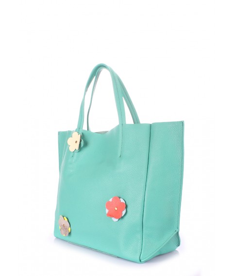 Кожаная сумка POOLPARTY Soho Flower