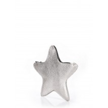 Leather clutch bag POOLPARTY STAR