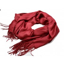 Бордовый шарф из вискозы женский демисезонный
