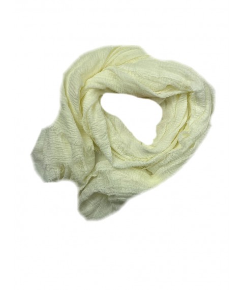 Лимонный женский шарф тонкий из хлопка