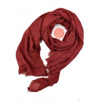 Тонкий женский шарф-марля бордовый