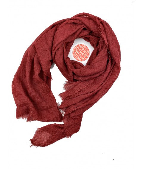 Demi-season women's scarf tippet natural reaper burgundy