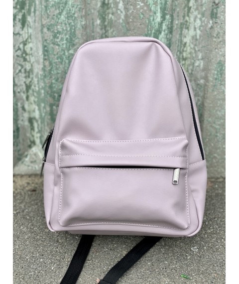 Backpack women's urban average sports made of eco-leather waterproof lilac