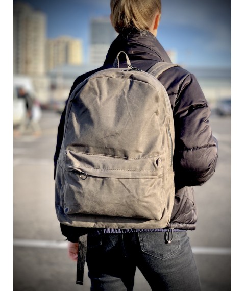 Backpack for women large urban sports fabric waterproof dark gray
