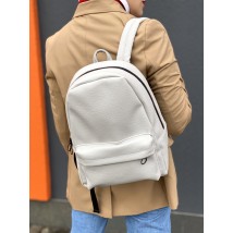 Women's gray backpack in faux leather