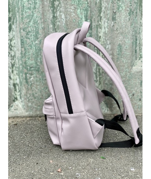 Backpack women's lilac medium in eco-leather