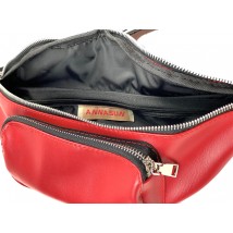 Bananka red women's sport from eco-leather