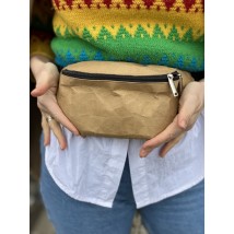 Women's paper belt bag beige