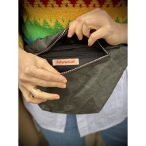 Damen-G?rteltasche aus Papier in Schwarz