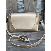 Medium stylish brown leather messenger bag with flap