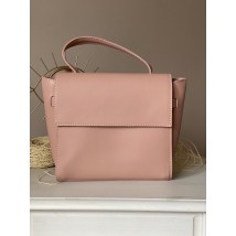 Розовая женская сумка из экокожи среднего размера