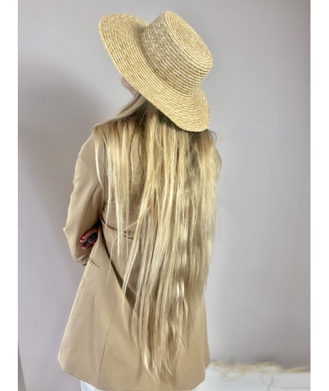 Соломенная шляпа женская круглая