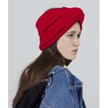 Headband womens cotton double turban turban jersey red