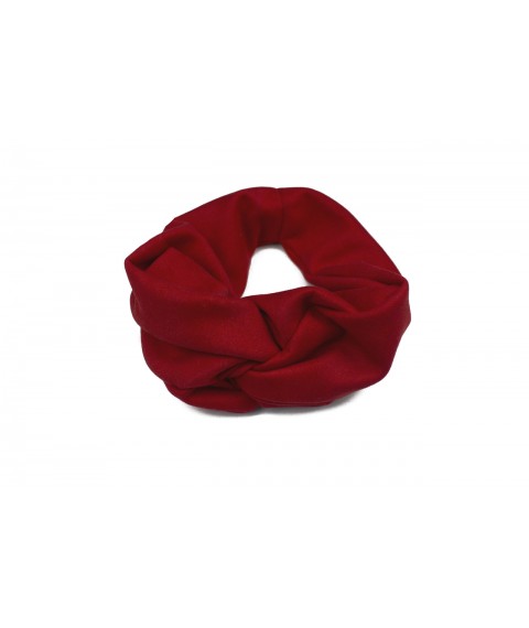 Headband women's demi-season double turban turban red suede