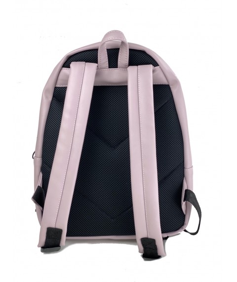 Lilac men's city backpack made of eco leather