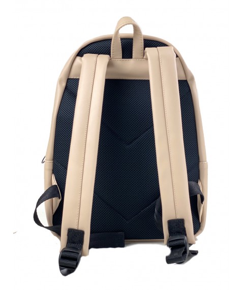 Backpack men's urban medium sports beige eco-leather