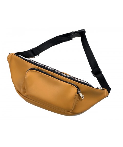 Waist bag banana men's medium urban waterproof eco-leather yellow