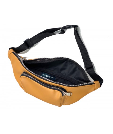 Waist bag banana men's medium urban waterproof eco-leather yellow