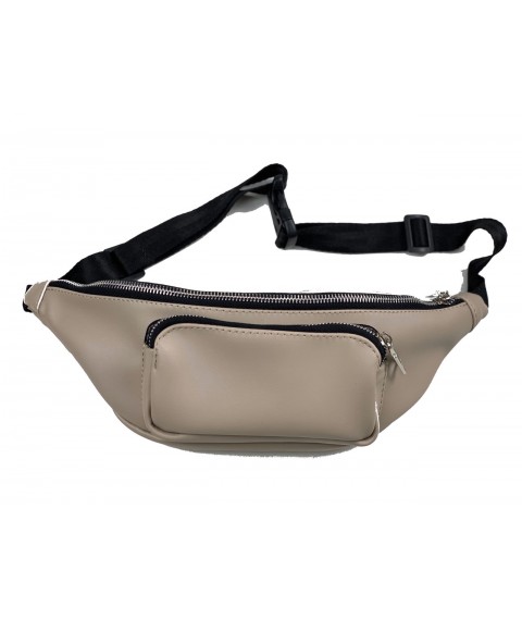 Waist bag banana men's medium urban waterproof eco-leather beige