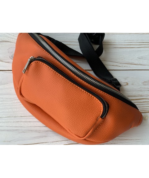 G?rteltasche orange f?r Herren aus Lederimitat