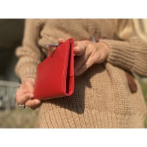 Women's red eco-leather wallet