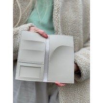 Women's beige eco-leather wallet