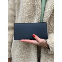 Fashionable women's wallet made of eco-leather medium brand without logo black