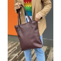 Wasserdichte Einkaufstasche aus Öko-Leder für Damen mit Reißverschluss, lila