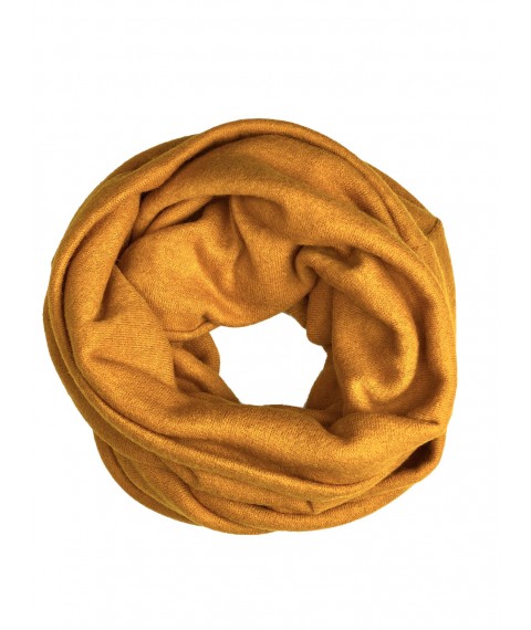 Snood collar women's warm winter wool scarf mustard