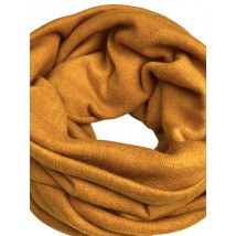 Снуд хомут жіночий теплий зимовий вовняний шарф гірчичний
