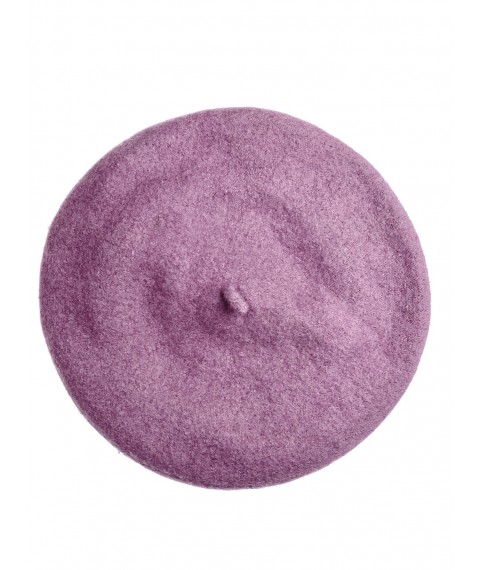 Берет женский шерстяной стильный фиолетовый